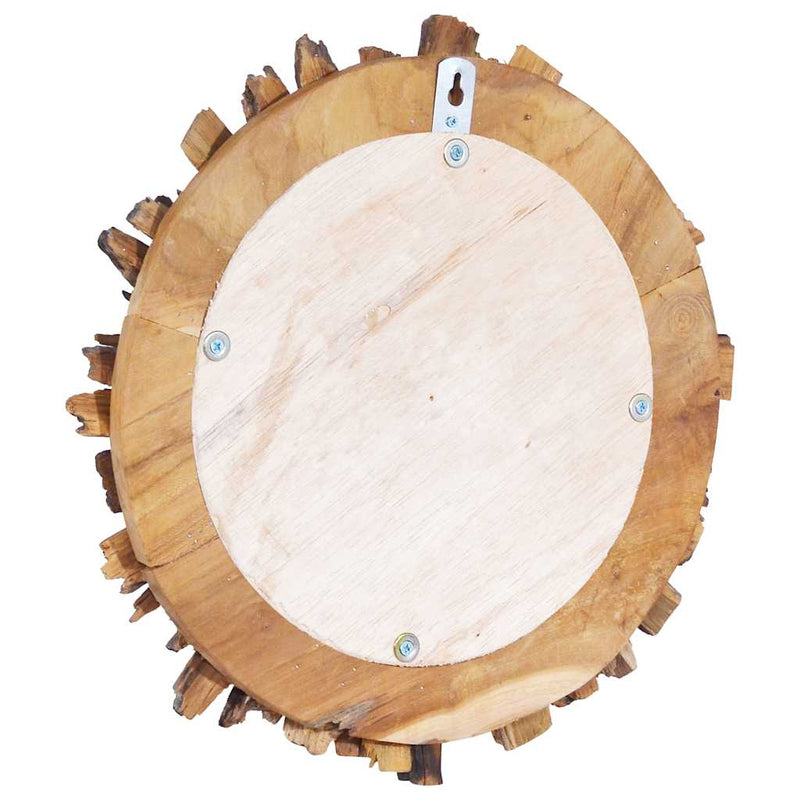Load image into Gallery viewer, Vidaxl wandspiegel rond 60 cm teakhout
