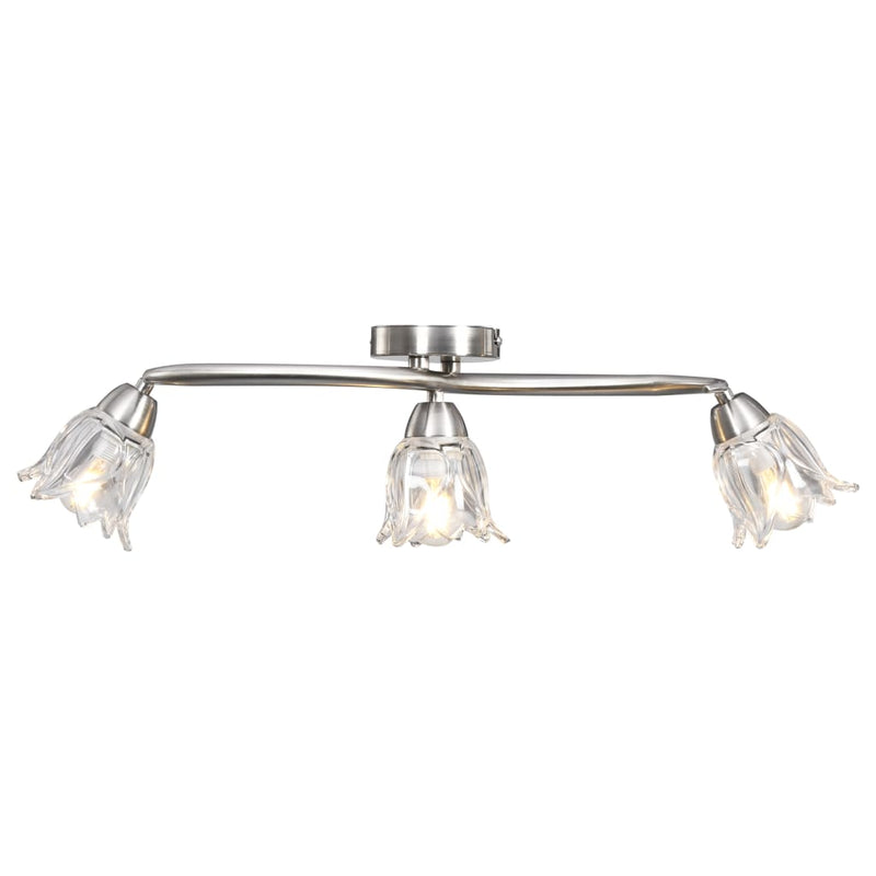 Load image into Gallery viewer, Vidaxl plafondlamp met glazen tulpvormige kappen 3xe14 transparant
