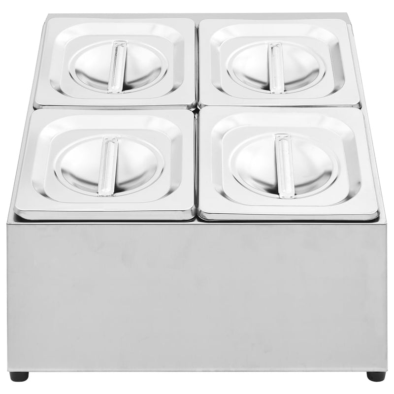 Load image into Gallery viewer, Vidaxl gastronormbakkenhouder met 4 gn 1 6 bakken roestvrij staal
