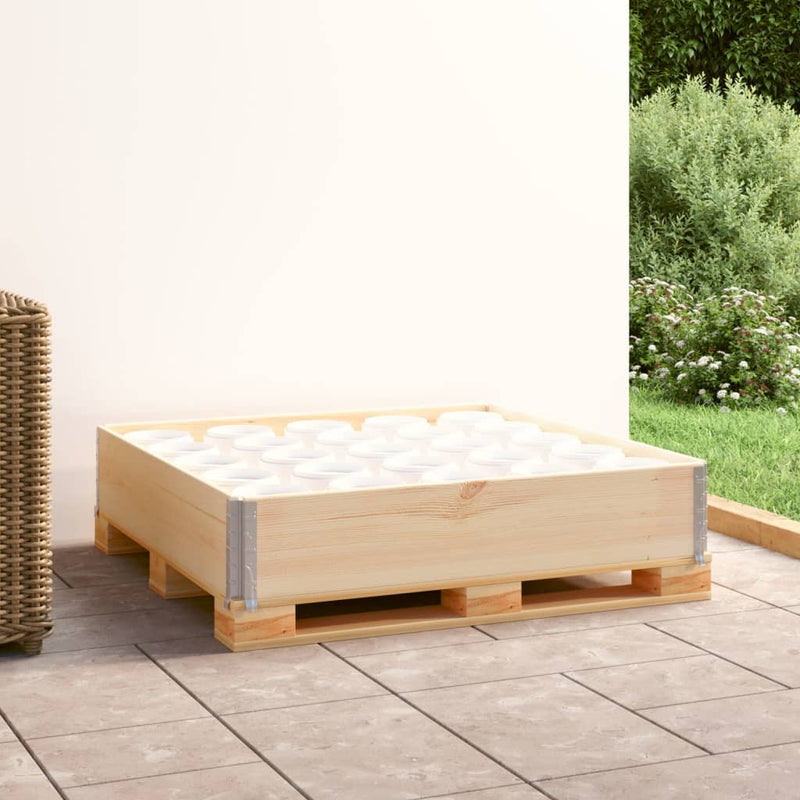 Load image into Gallery viewer, Vidaxl palletopzetrand 100x100 cm massief grenenhout
