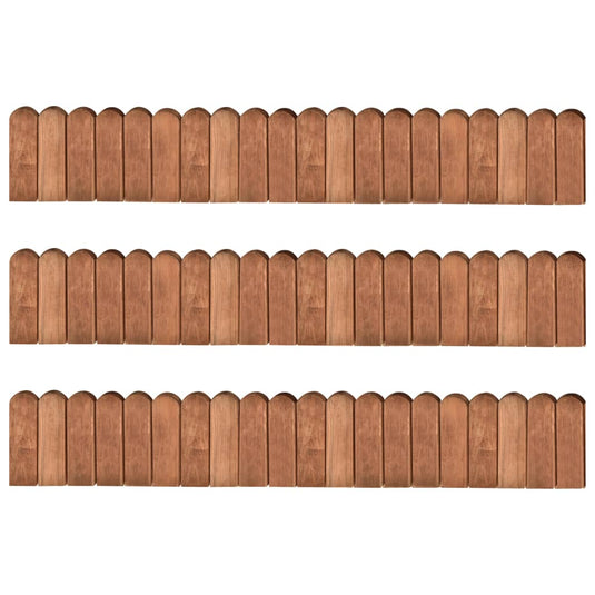 VidaXL Gazonranden 3 st 120 cm geïmpregneerd grenenhout