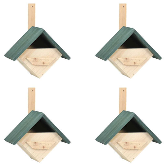 Vidaxl vogelhuisjes 4 st 24x16x30 cm vurenhout