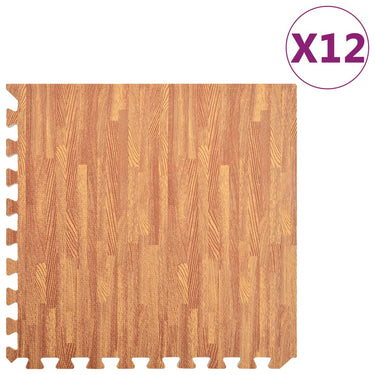 Vidaxl vloermatten 12 st 4,32 ㎡ eva-schuim houtnerfprint