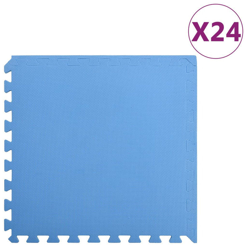 Load image into Gallery viewer, Vidaxl vloermatten 24 st 8,64 ㎡ eva-schuim blauw
