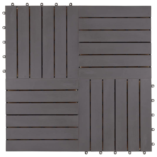 VidaXL Terrastegels 20 st 30x30 cm massief acaciahout greywash