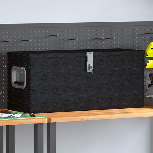 Vidaxl aluminium kist 80x30x35 cm zwart