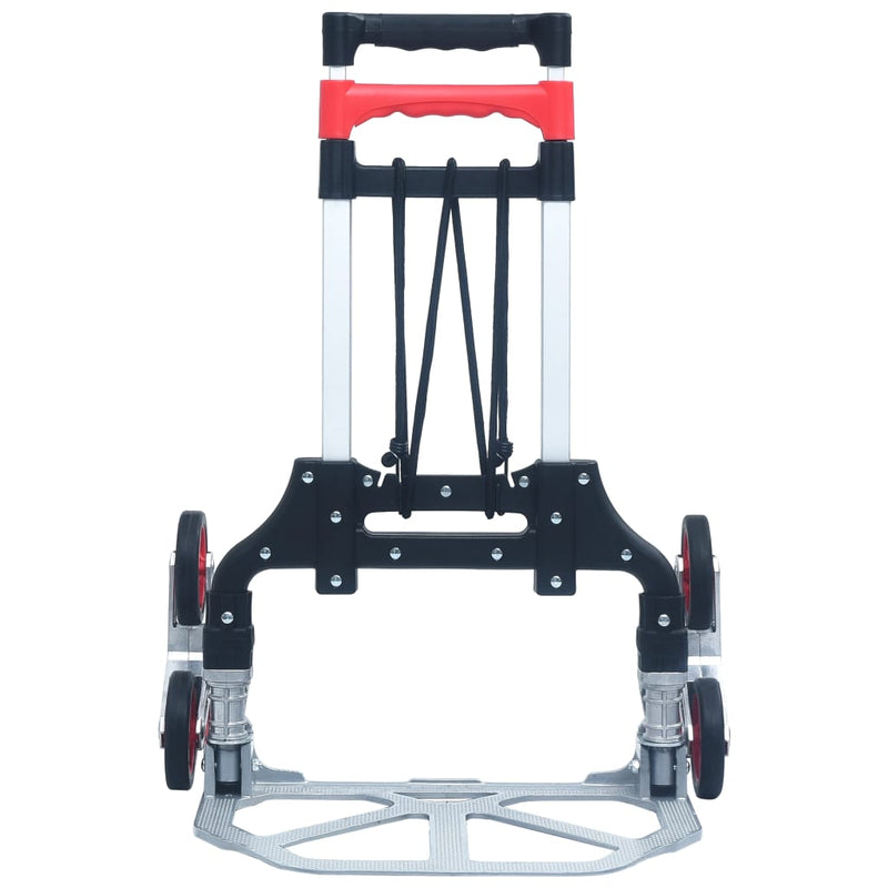 Load image into Gallery viewer, Vidaxl traptrolley inklapbaar 70 kg aluminium zilverkleurig
