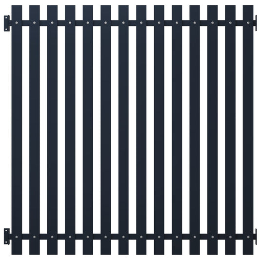 VidaXL Schuttingpaneel 170,5x170 cm gepoedercoat staal antraciet