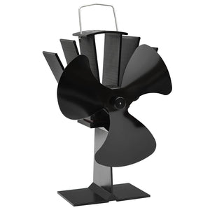 Vidaxl kachelventilator met 3 vinnen zwart
