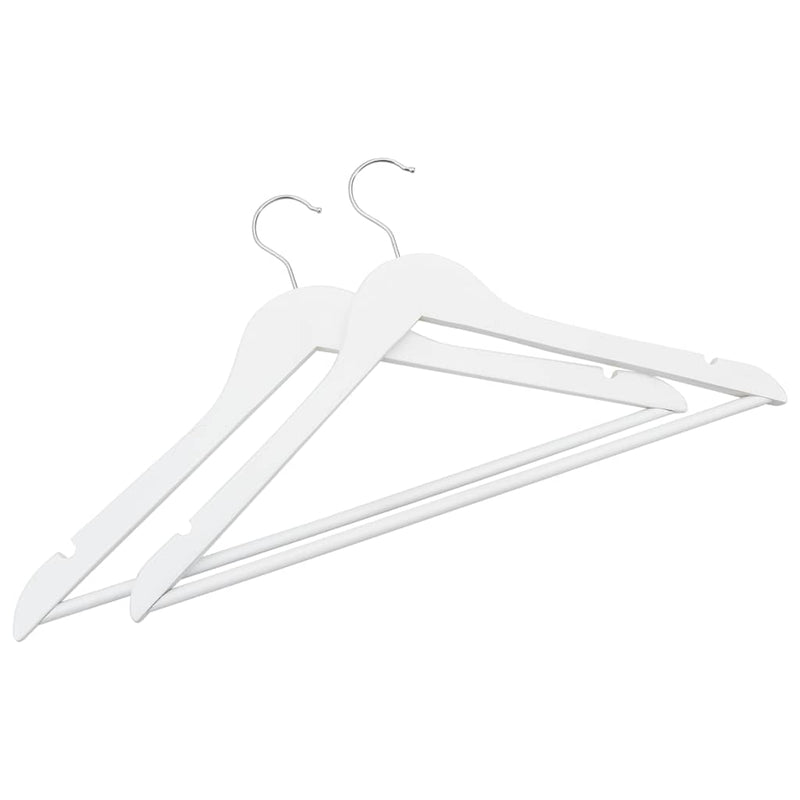 Load image into Gallery viewer, Vidaxl 20-delige kledinghangerset anti-slip hardhout wit
