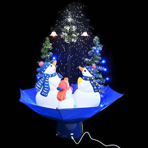 Vidaxl kerstboom sneeuwend met paraplubasis 75 cm pvc blauw