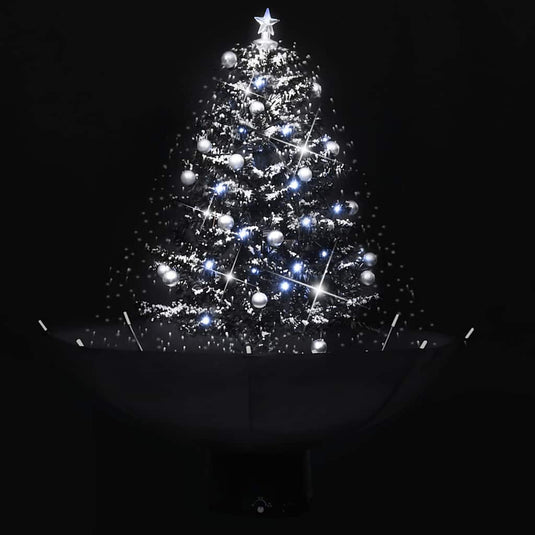 Vidaxl kerstboom sneeuwend met paraplubasis 75 cm pvc zwart
