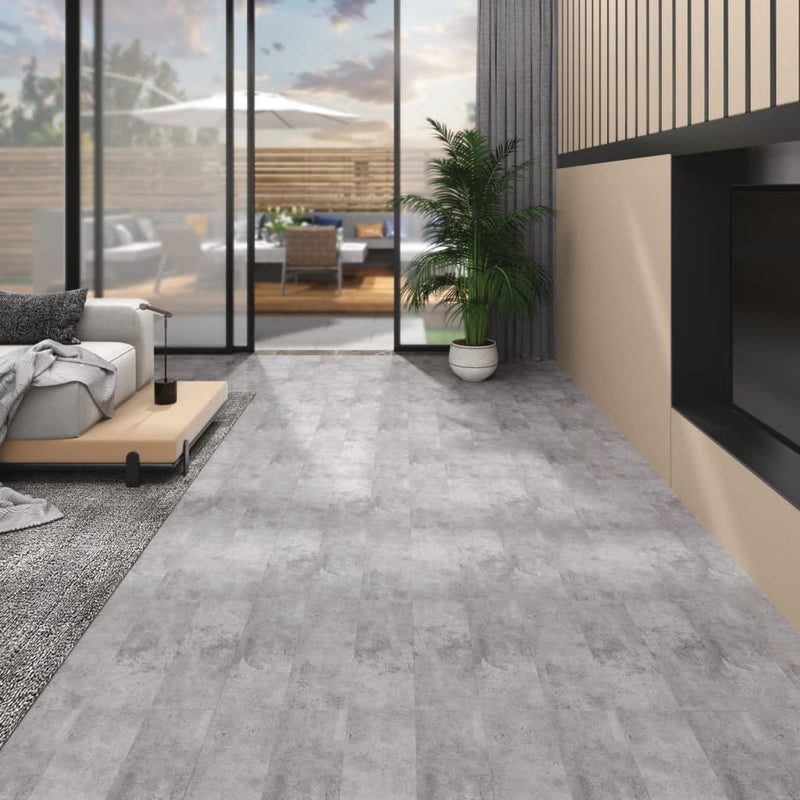 Load image into Gallery viewer, Vidaxl vloerplanken niet-zelfklevend 5,26 m² 2 mm pvc cementbruin
