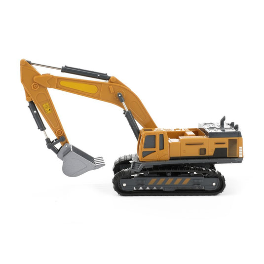 Toi-toys metal world graafmachine met rupsbanden 1:55 geel zwart