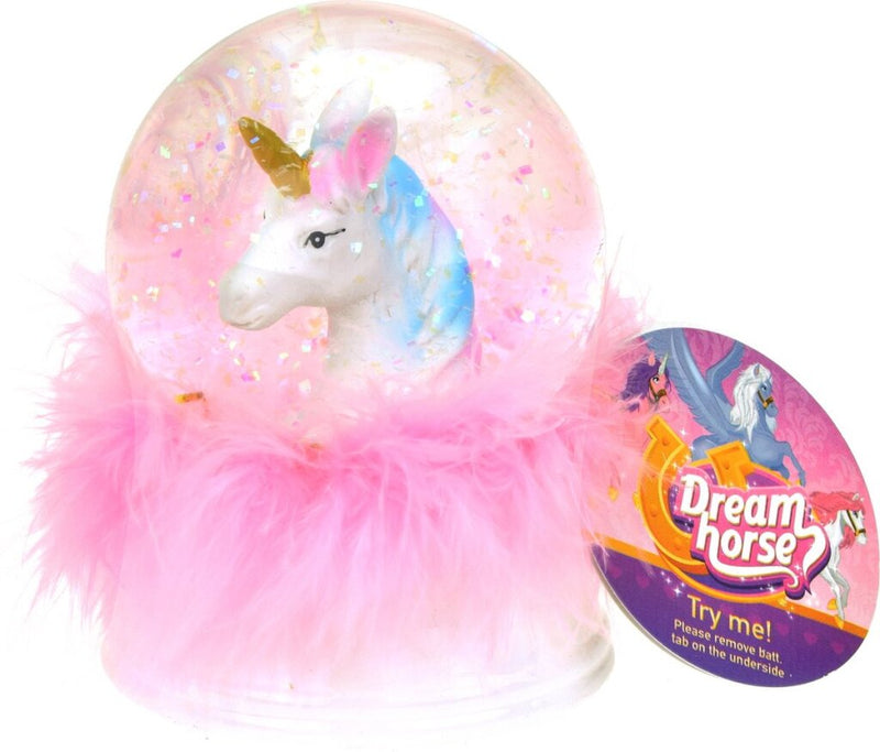 Load image into Gallery viewer, Dream horse sneeuwbol eenhoorn met licht
