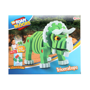 Toi-toys knutselpuzzel tricera junior 25,8 cm groen 59-delig