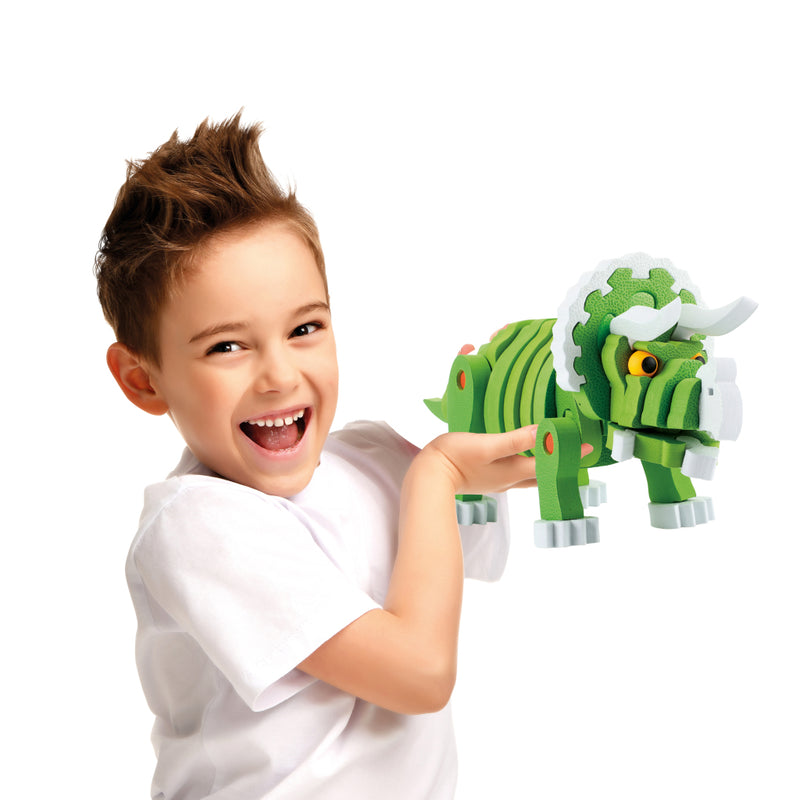 Load image into Gallery viewer, Toi-toys knutselpuzzel tricera junior 25,8 cm groen 59-delig
