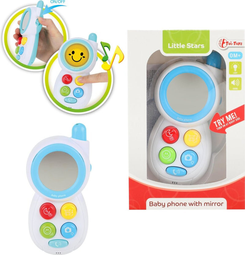 Load image into Gallery viewer, Little stars toi-toys babytelefoon junior 13cm wit
