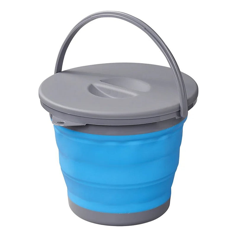 Load image into Gallery viewer, Proplus emmer opvouwbaar met deksel 5l blauw grijs

