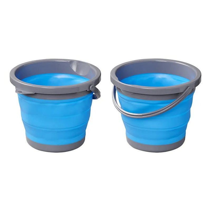 Load image into Gallery viewer, Proplus emmer opvouwbaar met deksel 5l blauw grijs
