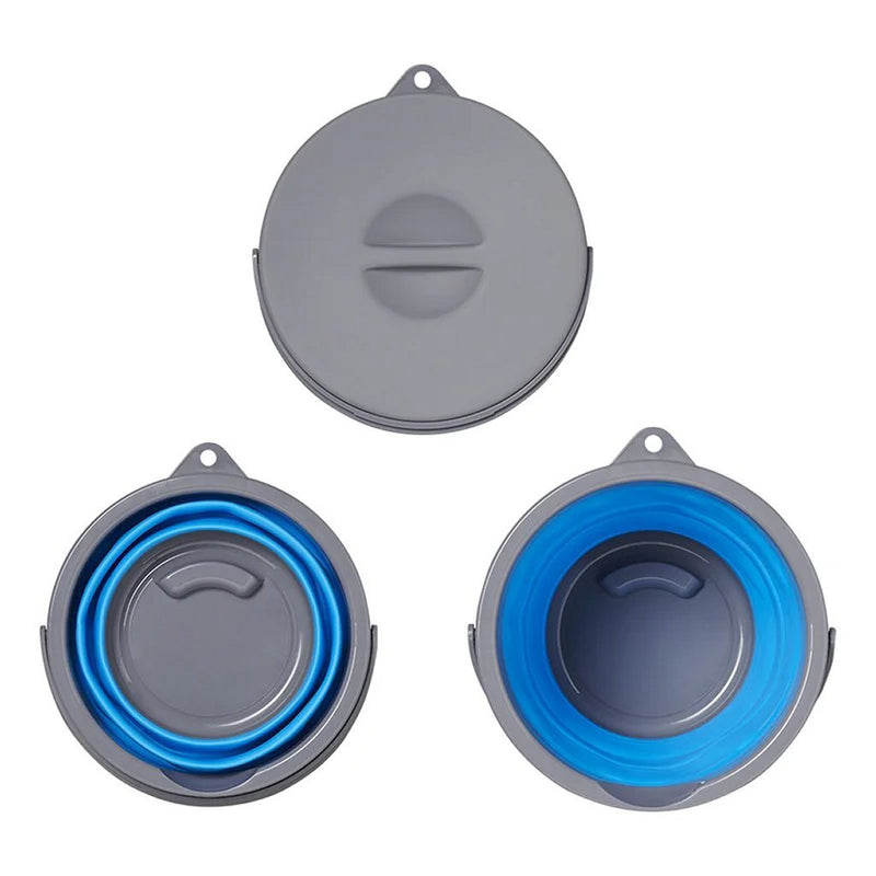 Load image into Gallery viewer, Proplus emmer opvouwbaar met deksel 5l blauw grijs
