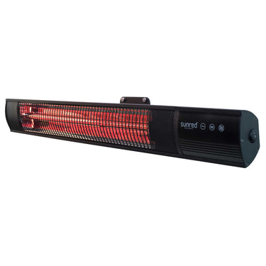 Sunred - terrasverwarmer - dark lijn - zwart - wand model - carbon rosé goud technologie - 2000 w - eco - 3 standen - afstand bestuurbaar - elektrische heater