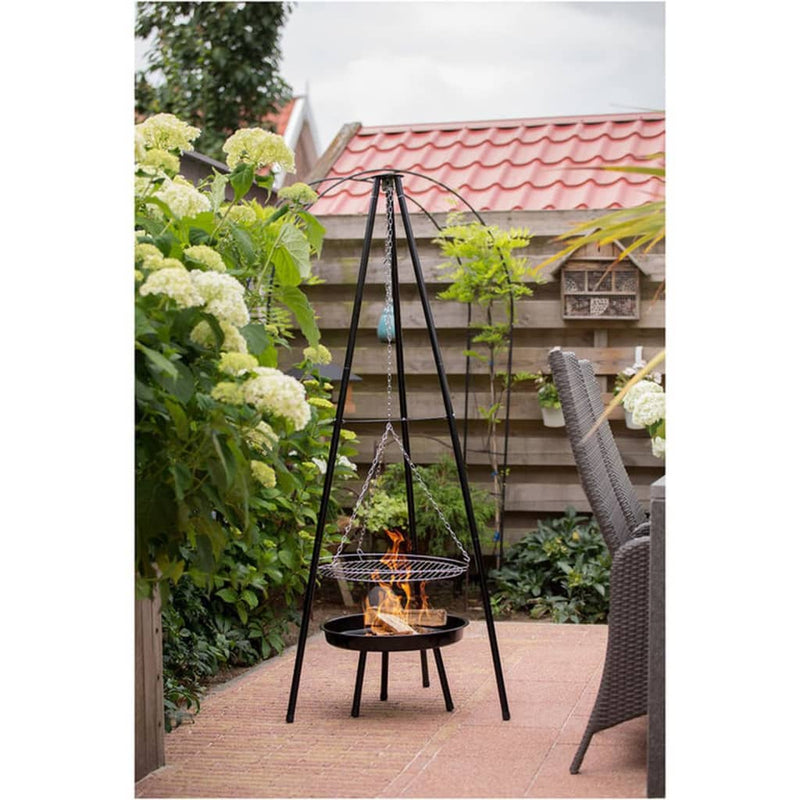 Afbeelding laden in galerijviewer, Redfire tuinbarbecue met driepoot en vuurschaal 50 cm zwart
