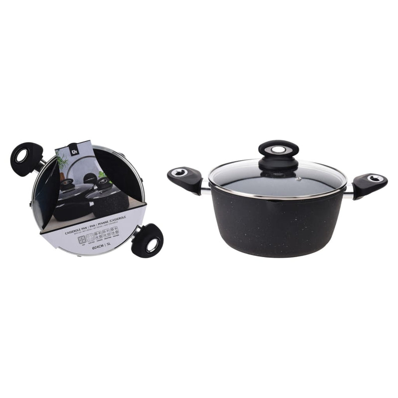 Load image into Gallery viewer, Excellent houseware braadpan met deksel 24 cm gesmeed aluminium
