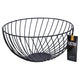 Excellent Houseware Houseware Fruitmand Metaal Zwart 25x12 Cm