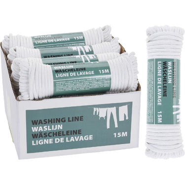Basic waslijn polyester 15m wit