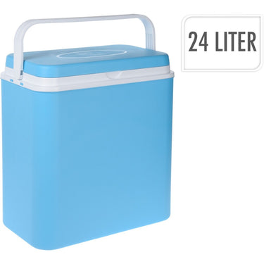 Basic koelbox 24l blauw wit