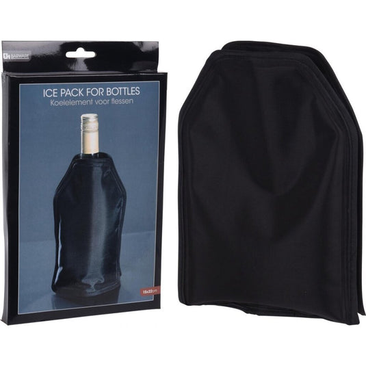 Excellent houseware flessenkoeler 15x22 cm zwart