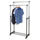 Storage solutions kledingrek met wielen dubbel 80x42x(90-160) cm