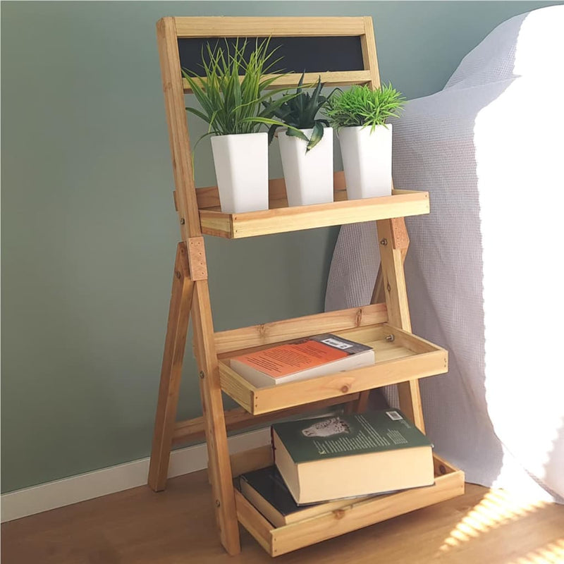 Load image into Gallery viewer, H S Collection H S Collection Plantenrek met 3 niveaus 39x17x76 cm hout
