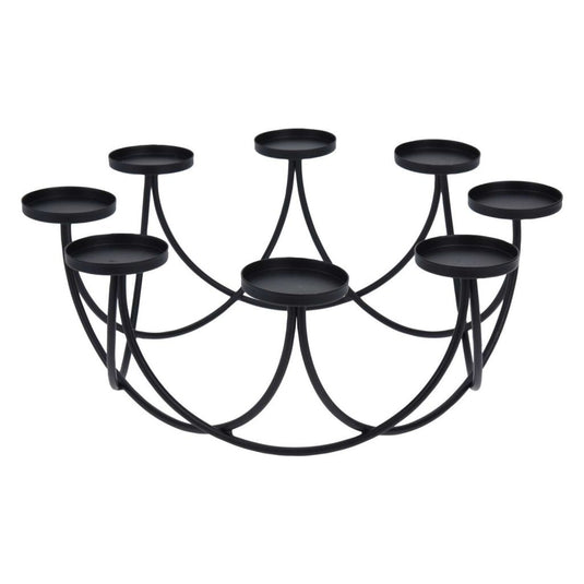 H s collection kandelaar voor 8 kaarsen 30x12 cm dia black