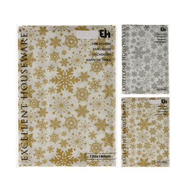 Excellent houseware goud zilver kerst tafelkleed 130x180 cm