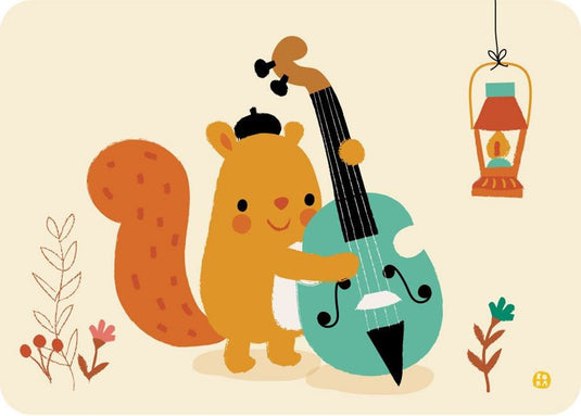 Bora double bass squirrell ansichtkaart