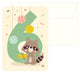 Bora verjaardagskaart+envelop raccoon 6