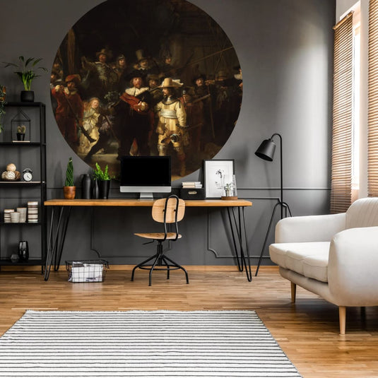 Wallart behangcirkel the night watch 190 cm