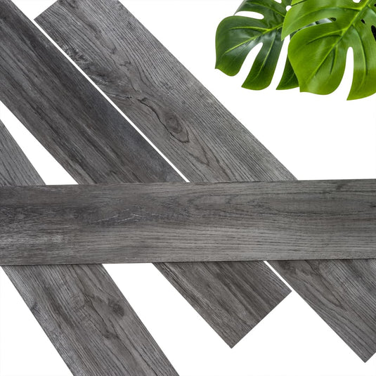 Wallart planken hout-look schuurhout eiken asgrijs