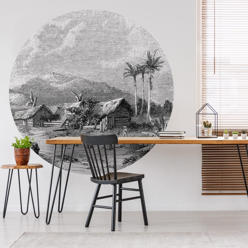 Load image into Gallery viewer, WallArt WallArt Behangcirkel Landscape of Guadeloupe 142,5 cm
