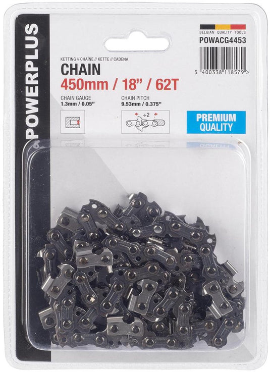 Powerplus ketting powacg4453 - 18 - lengte 450mm - 62t - geschikt voor powxg10027