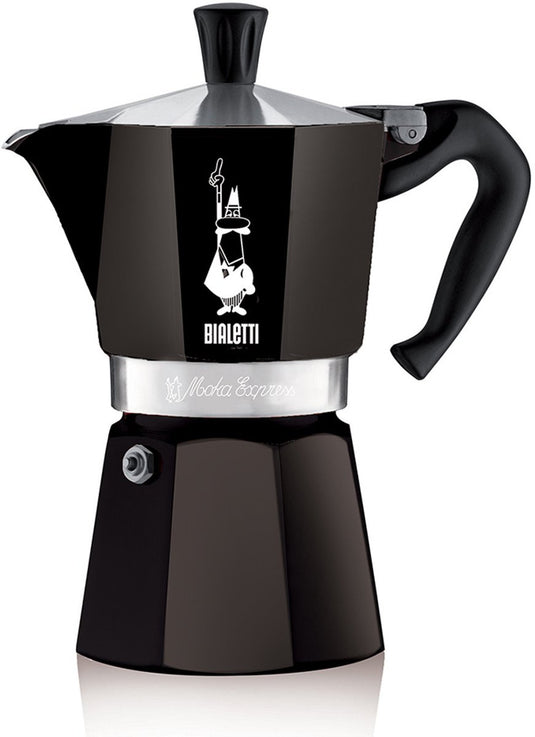 Bialetti moka express - percolator - 6 kops - aluminium - zwart