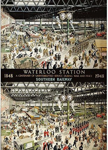 Gibsons - waterloo station (door helen mckie) - 1000 stukjes 68×49cm (b×h) - legpuzzel voor volwassenen