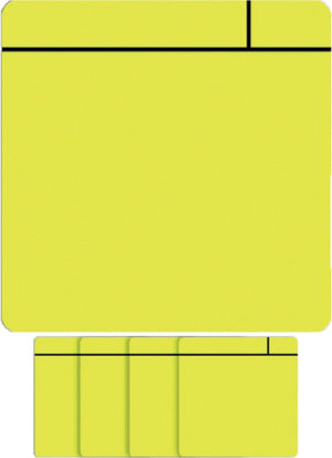 Smit visual magneet scrum - 75x75mm - geel - 5 stuks