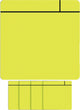 Smit visual magneet scrum - 75x75mm - geel - 5 stuks