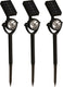 Luxform - zamora - tuinlampen 3 stuks - solarspots - zwart - 10 lumen - werkend op zonne energie