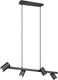 Trio marley - hanglamp - zwart mat - excl. 4x gu10 4,9 w - plafondbevestiging - in hoogte verstelbaar