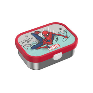 Mepal rvs bento lunchbox campus - 750 ml - broodtrommel met vakjes voor kinderen - geschikt voor 4 boterhammen - lunchbox rvs - spiderman