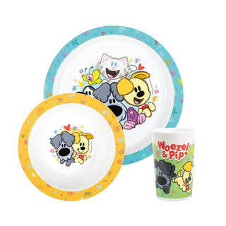 Load image into Gallery viewer, Woezel en pip woezel pip eetset melamine
